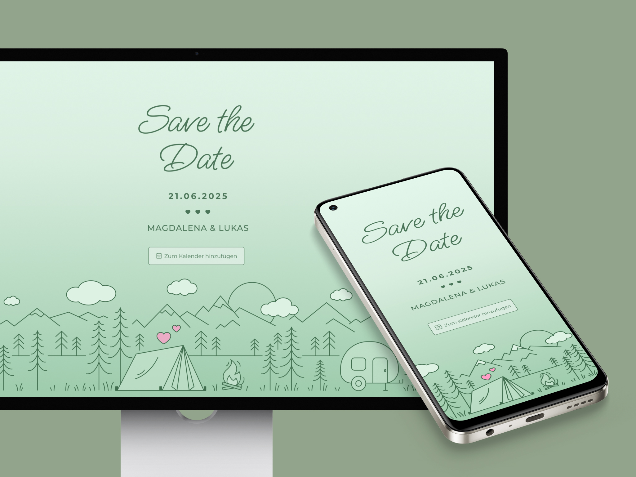 Website für Hochzeit