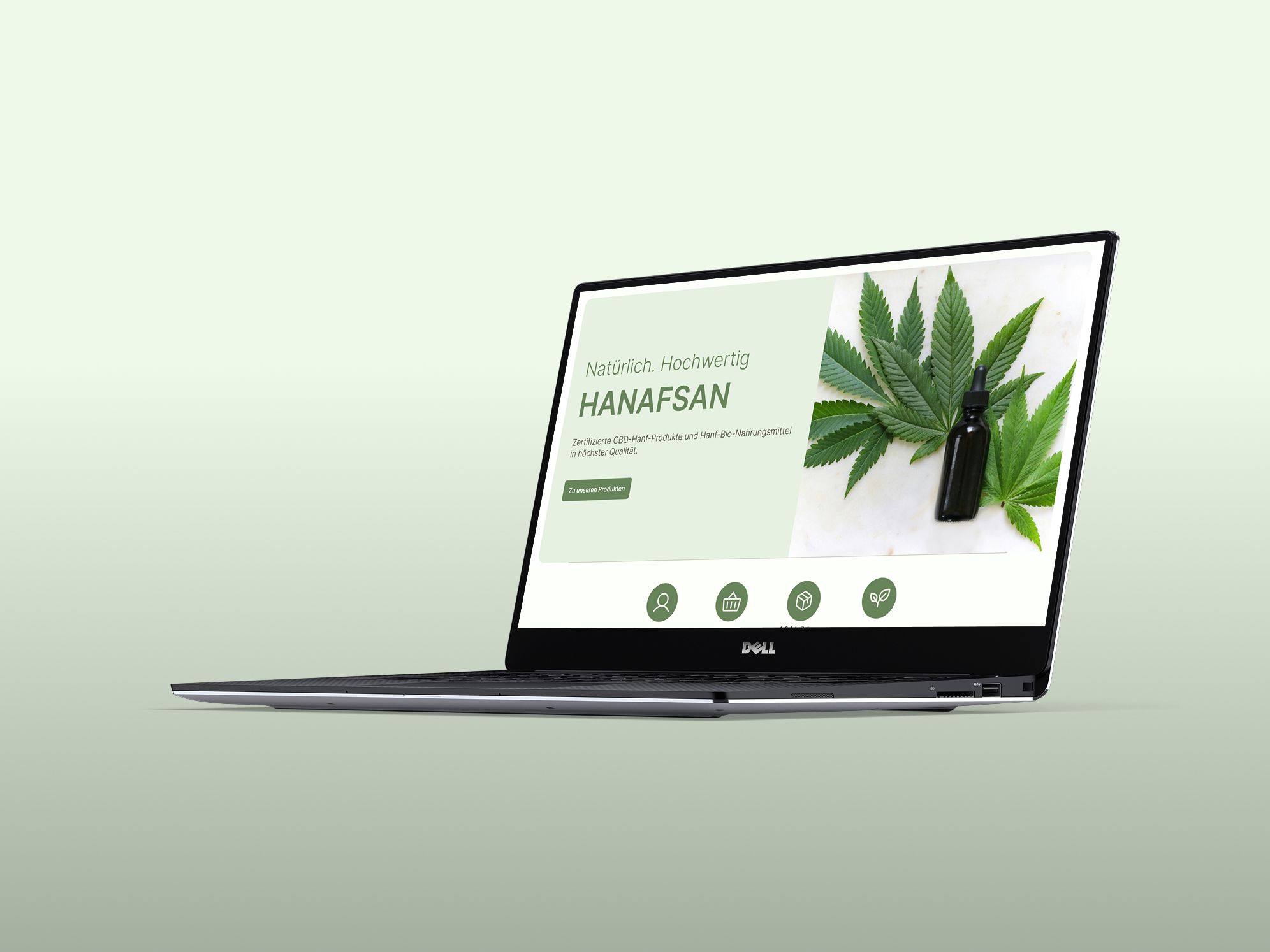 Website für Naturprodukte - Herobereich